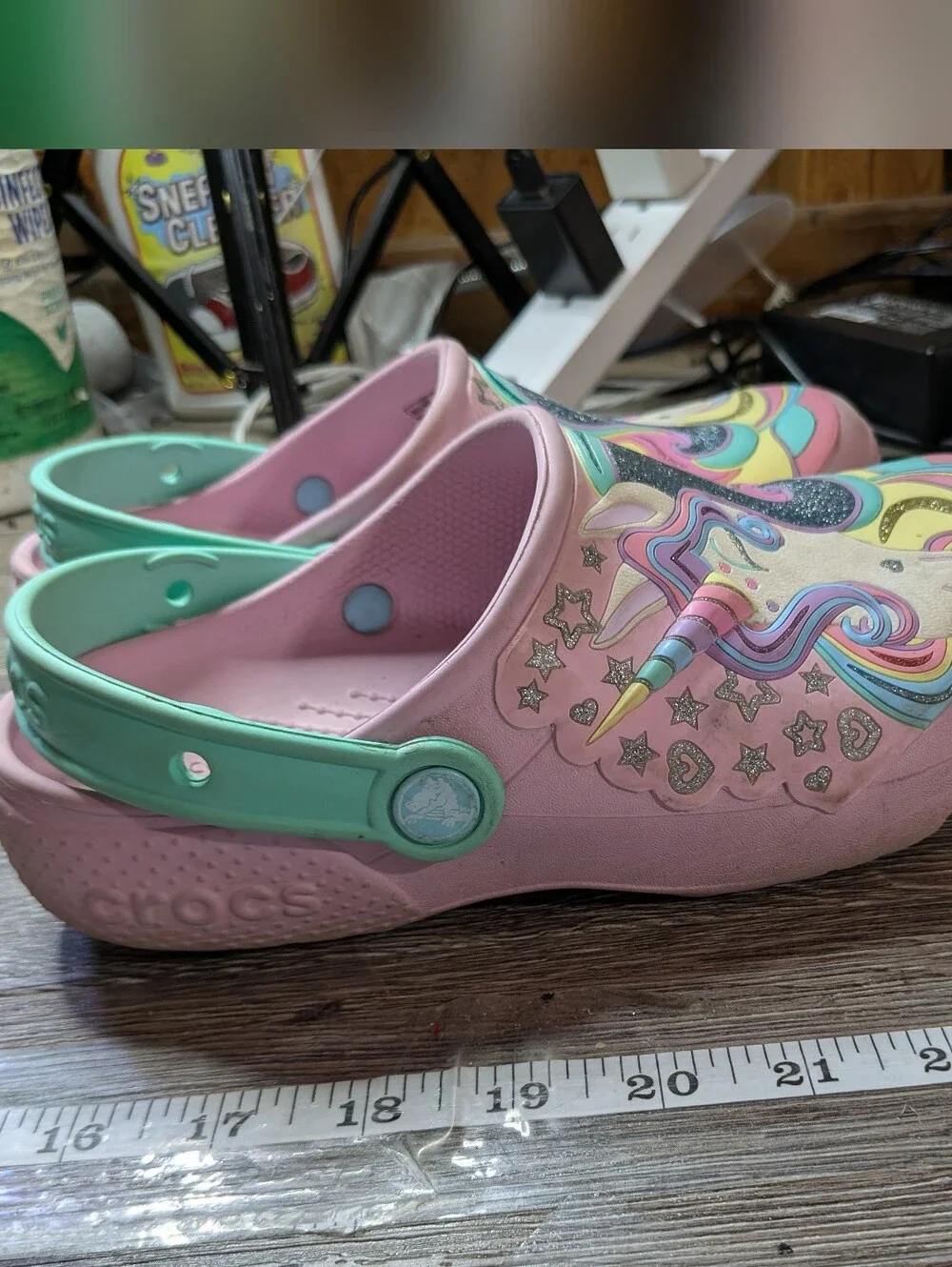 Crocs Unicorn Pink‎ Clogs Girls Size 3